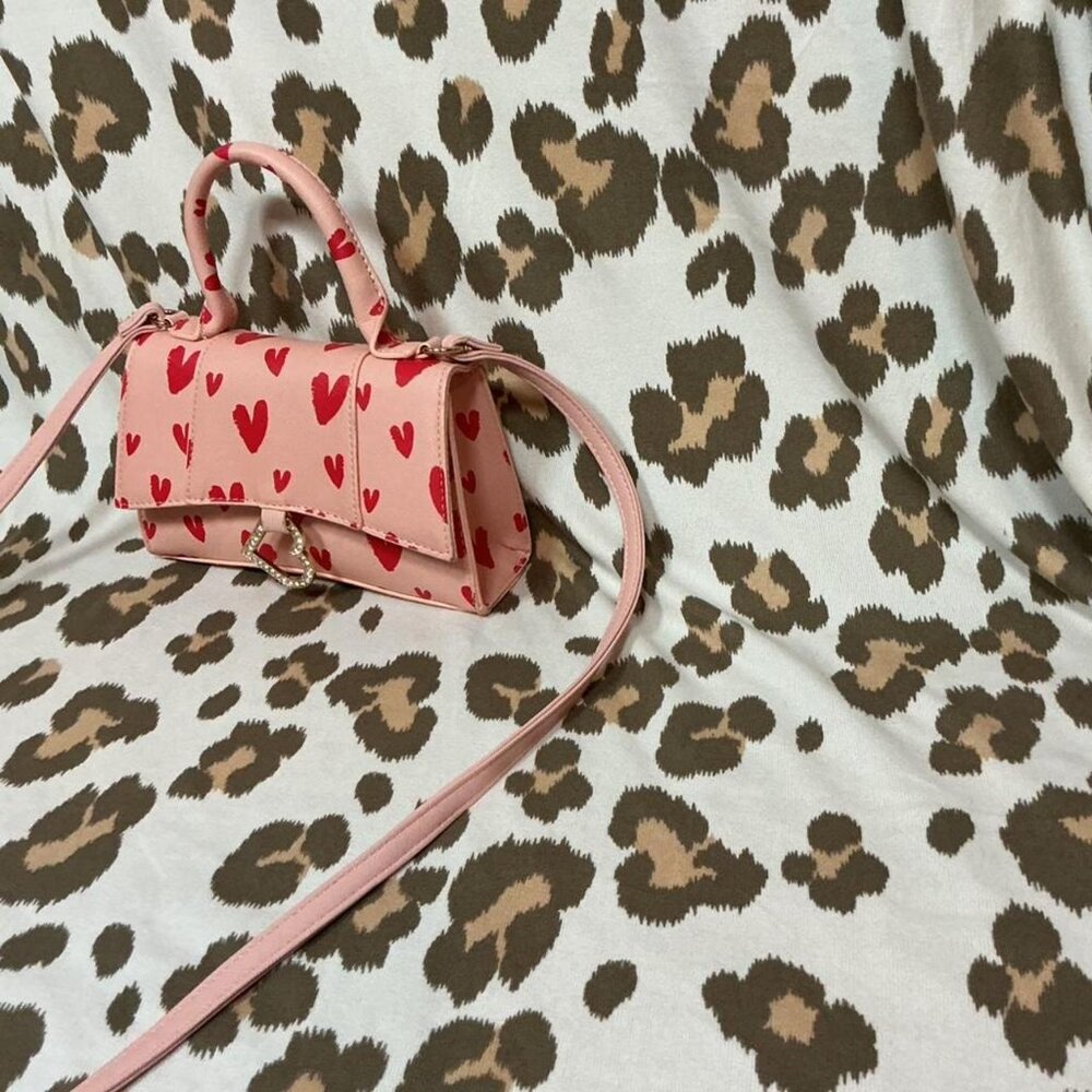 Pink Heart Print Mini Bag - Picture 3 of 6